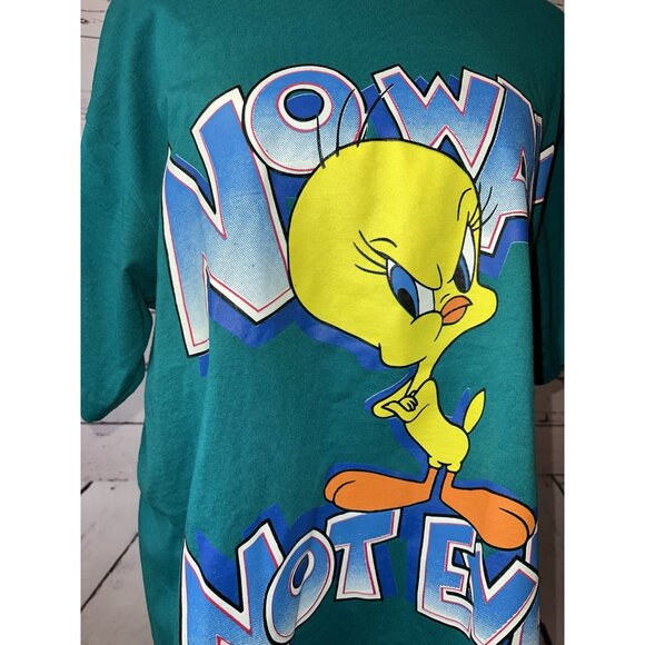 Looney Tunes Tweety‎ Bird Graphic T-Shirt Single Stitch Tee Shirt 1X 18W Vintage - Picture 3 of 10